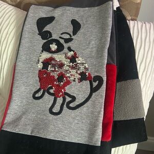 Frenchie theme Flannel scarf